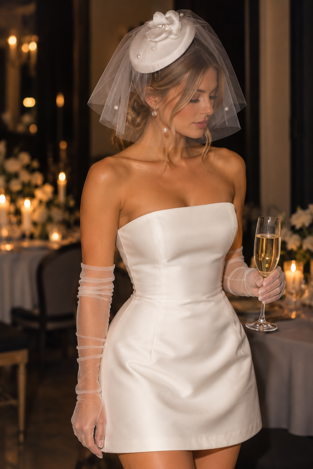 Elegant Bridal Cap with Veil