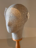 Crystal Bridal Comb with Birdcage Veil 002