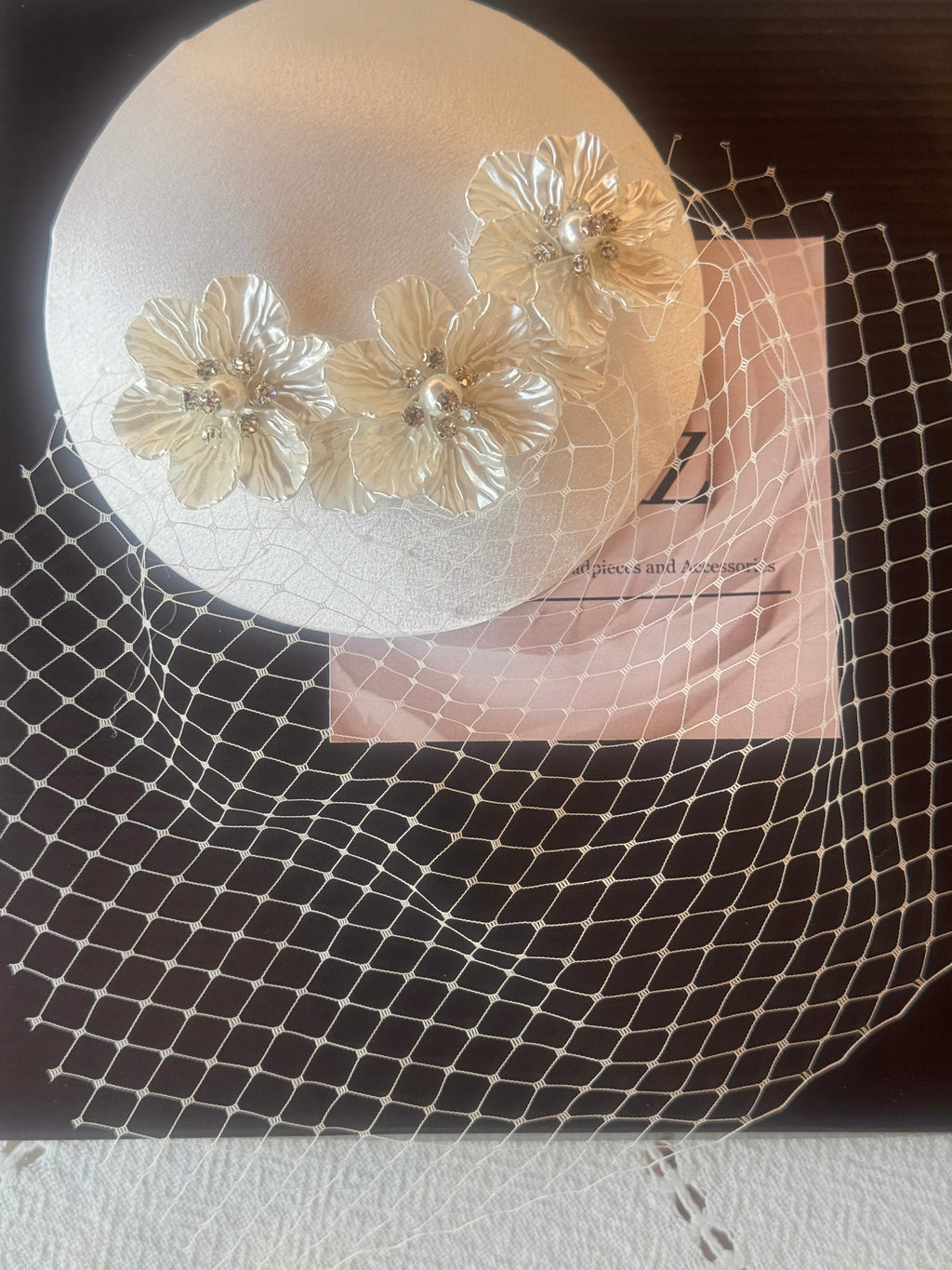 Elegant Bridal Cap with Veil 002