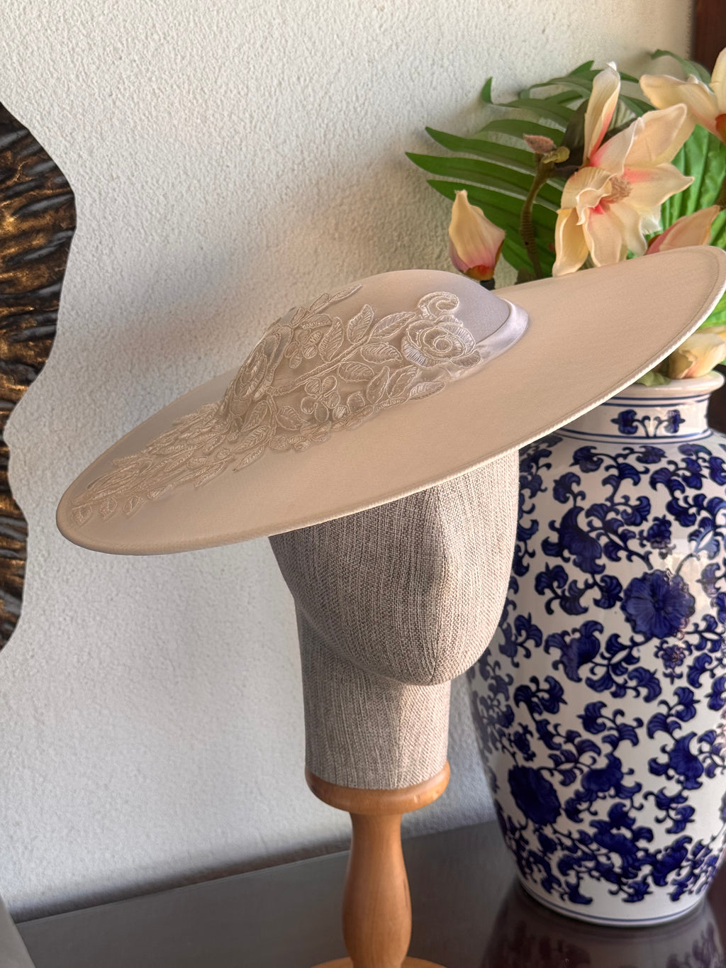 Elegant Bridal Wide Brim Hat