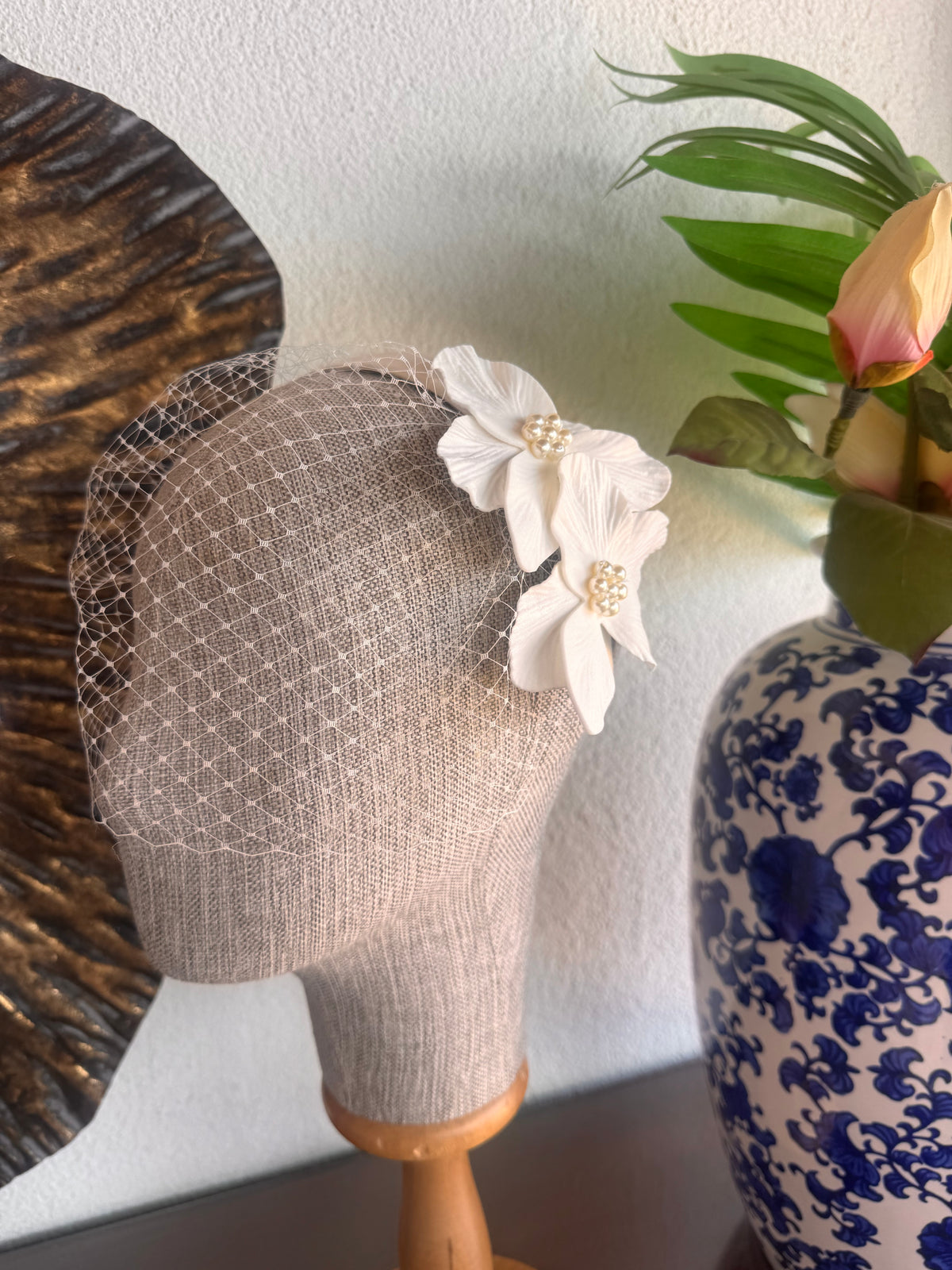Floral Bridal Veil Headpiece 002