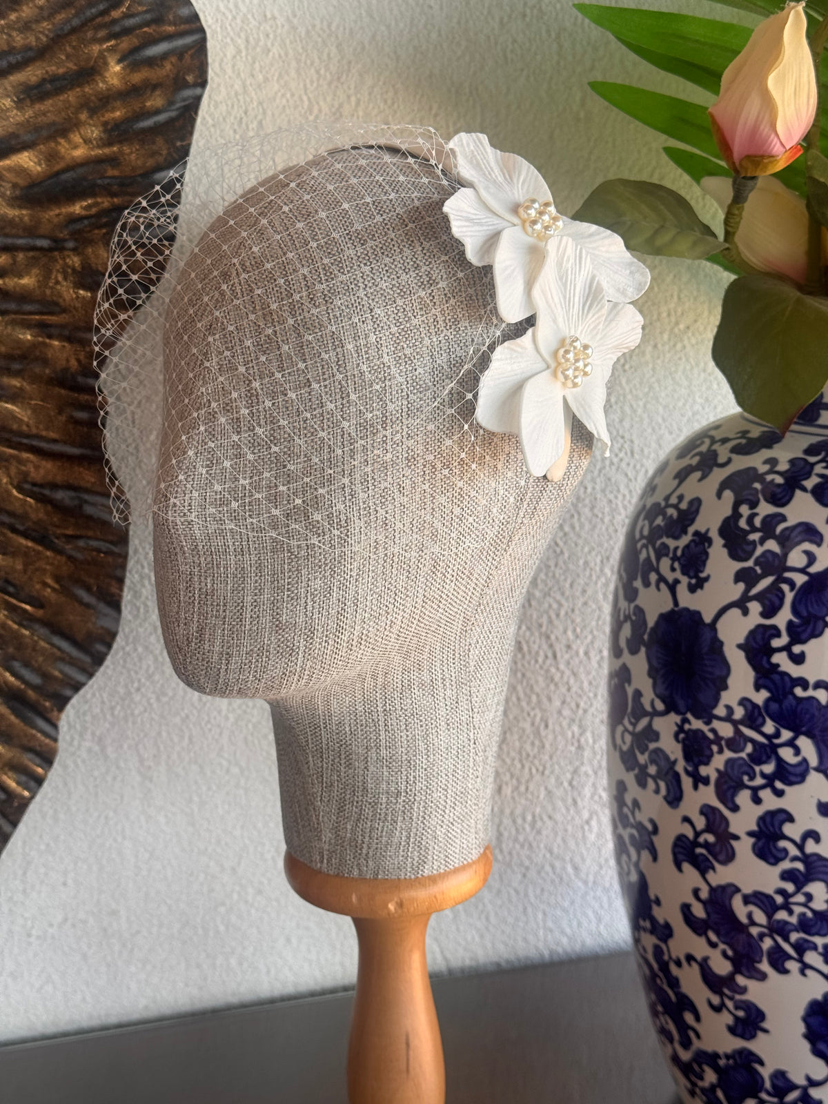 Floral Bridal Veil Headpiece 002
