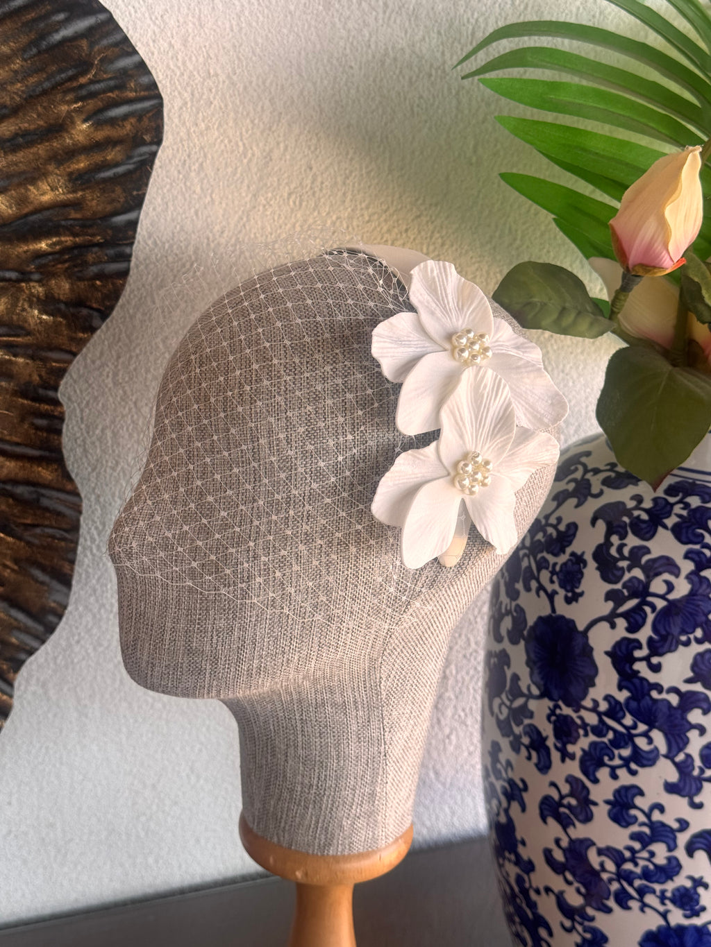 Floral Bridal Veil Headpiece 002